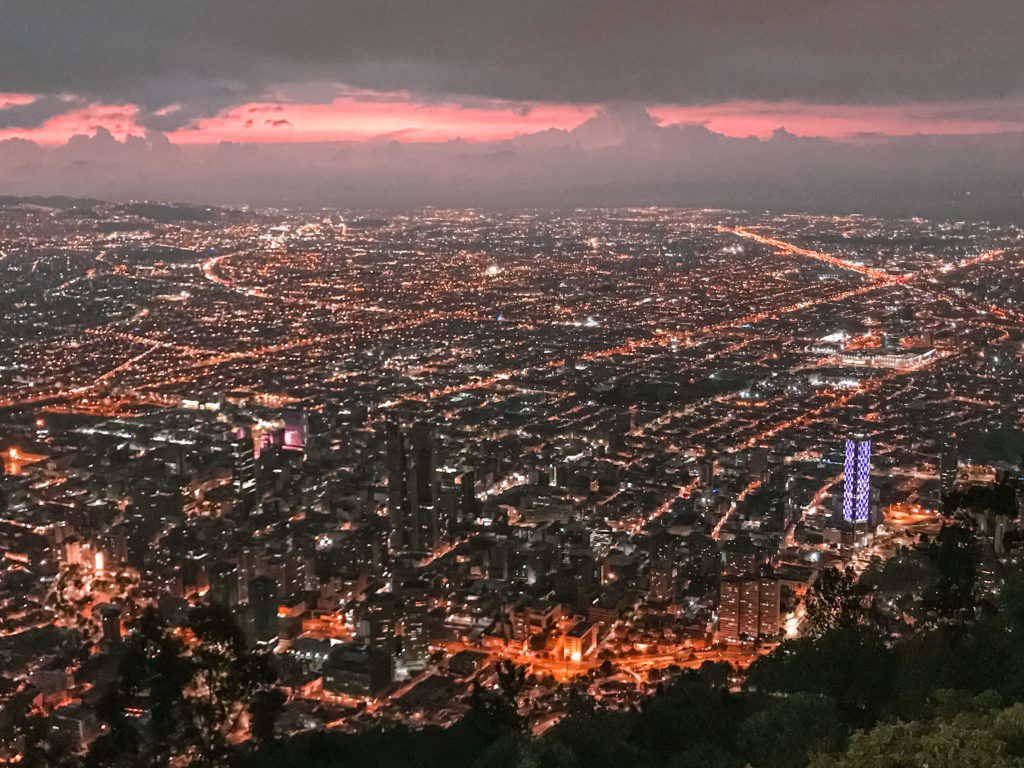 Aussicht vom Cerro de Monserrate auf Bogotá