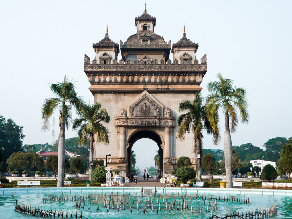 Patuxai Triumphbogen in Vientiane